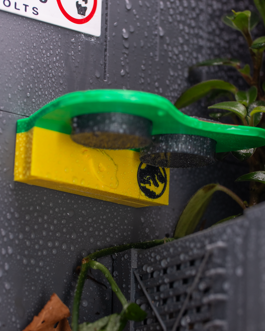 Themed Crested Gecko Magnetic Feeding Ledges - Prehistoric Edition