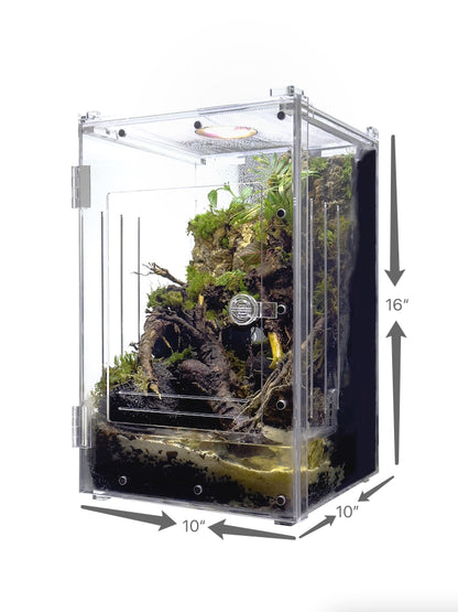 Herpcult Acrylic Double-Opening Enclosure - Large - 10 x 10 x 16 (PICKUP ONLY)